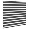 vidaXL Zebra Blind Black 100% Polyester 61 x 39.4 in Height-Adjustable
