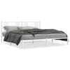 vidaXL Bed Frame White Steel Full Bed Frame Rectangular Modern