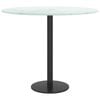 vidaXL Table Top White with marble pattern Tempered Glass Medium Sturdy