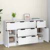 vidaXL Sideboard Set of 3 White Engineered wood Standard Sideboard