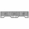 vidaXL TV Cabinet Grey Sonoma Engineered Wood, Metal 70.9 in TV Cabinet