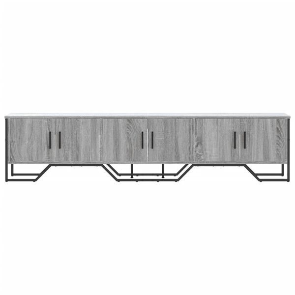 vidaXL TV Cabinet Grey Sonoma Engineered Wood, Metal 70.9 in TV Cabinet