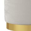 vidaXL Round Storage Hocker Light Gray Velvet 12.2" x 14.6"