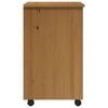 vidaXL Rolling Cabinet Honey brown Solid pine wood Medium