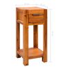 vidaXL End Table Solid Acacia Wood 11.8"x11.8"x27.6"