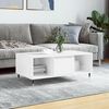 vidaXL Coffee Table High gloss white Engineered wood, metal Medium