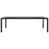 vidaXL Garden Table Black Poly Rattan Large Tough Garden Table