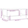 vidaXL Coffee Table Grey Sonoma Engineered wood, Metal 35.4x19.7x14.4 in