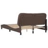 vidaXL Bed Frame Brown Faux leather, metal, solid pine wood, plywood