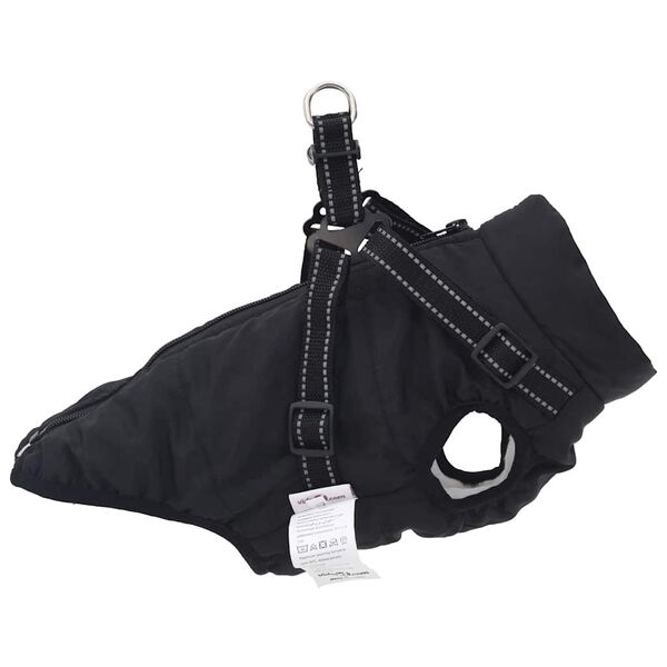 vidaXL Dog Coat Black Polyester, fleece L Dog Coat Other Modern
