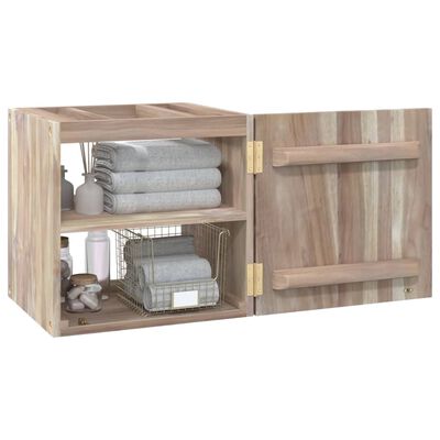 vidaXL Wall-mounted Bathroom Cabinet 16.1"x15"x15.7" Solid Wood Teak