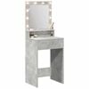 vidaXL Dressing Table Concrete Grey 19.69 x 16.14 x 53.15 in