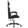 vidaXL Gaming Chair Black and Grey Faux Leather