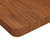 vidaXL Table Top Dark Brown Solid Oak Wood 31.5 x 31.5 in Durable