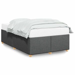 vidaXL Bed Frame Dark Grey Polyester (100%) Double Bed Frame