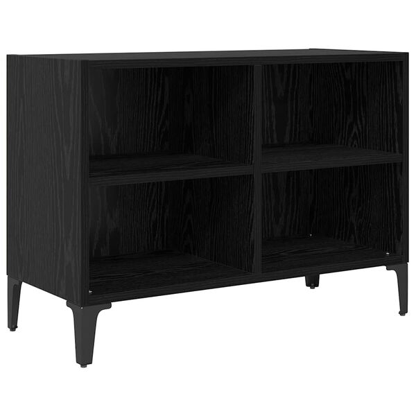 vidaXL TV Cabinet Set Black 27.36 x 11.81 x 19.69 in Engineered Wood