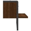 vidaXL Wall Shelf Brown Oak Engineered wood, metal Compact Wall Shelf