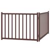 vidaXL Dog Gate Set of 2 Brown Oak Solid Fir Wood Medium Foldable