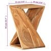vidaXL Side Table Brown Solid Acacia wood Compact Durable Side Table