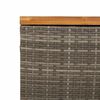 vidaXL Garden Storage Box Grey and brown PE rattan 31.5x15.7x18.9 in