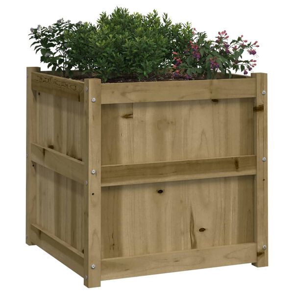 vidaXL Garden Planter Set of 2 Brown Solid treated pine wood
