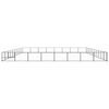 vidaXL Dog Kennel Black Steel 861.1 sq ft Tough Dog Kennel