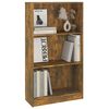 vidaXL Book Cabinet Smoked oak Engineered wood 23.6 x 9.4 x 42.9 in
