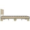 vidaXL Bed Frame Sonoma Oak Engineered wood, Metal, Plywood Small Double