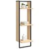 vidaXL Wall Shelf Sonoma Oak Engineered wood, Metal 3-Tier Wall mounting