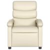 vidaXL Massage Recliner Chair Cream Faux leather Medium