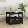 vidaXL Coffee Table Black Solid pine wood Medium Coffee Table