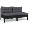 vidaXL Garden Lounge Set Black, Anthracite