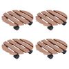 vidaXL Plant Trolley Set of 4 Brown Wood-Plastic Composite (WPC) Small