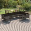 vidaXL Garden Lounge Set Grey PE rattan Large Modular