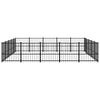 vidaXL Dog Kennel Black Powder-coated steel 253.0 sq ft Durable