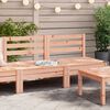 vidaXL Garden Sofa Set of 2 Natural Wood Solid Douglas wood (untreated)