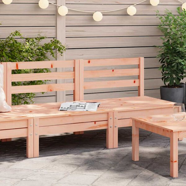 vidaXL Garden Sofa Set of 2 Natural Wood Solid Douglas wood (untreated)