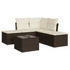 vidaXL Garden Sofa Set Brown