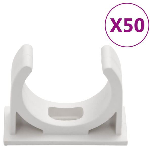 vidaXL Cable Trunkings with Clips &Oslash;1.2" 98.4' PVC
