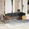 vidaXL Garden Sofa Set Grey, Dark Grey