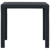 vidaXL Garden Table Anthracite Plastic 31.1x31.1x28.3 in Stylish Design