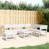 vidaXL Garden Lounge Set White Solid pine wood 7 Piece Set Modular