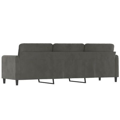 vidaXL 3-Seater Sofa Dark Gray 82.7" Velvet