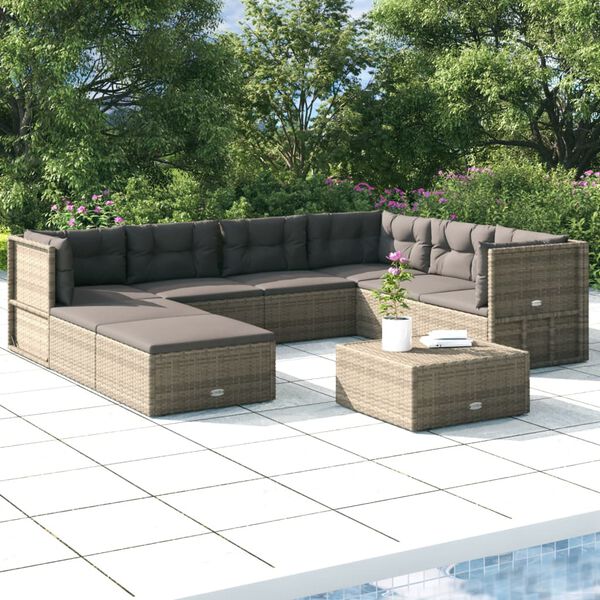 vidaXL Garden Lounge Set Grey