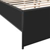 vidaXL Bed Frame Black Engineered wood and metal Double Durable