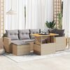 vidaXL Garden Sofa Set Beige, Light Grey