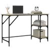 vidaXL Desk Sonoma oak Engineered wood, Metal Medium Adjustable Feet