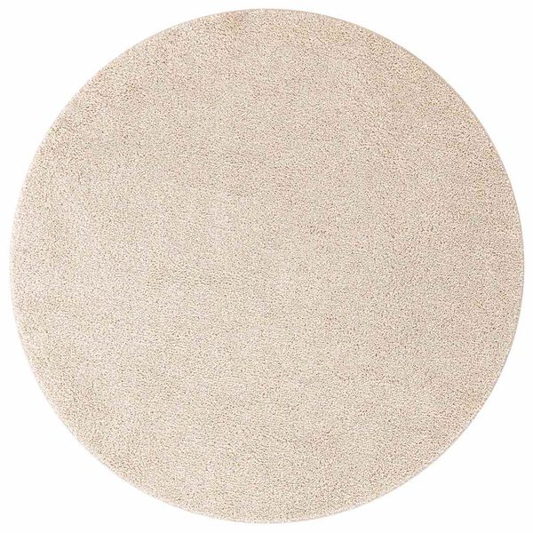 vidaXL Anti-slip Shaggy Rug Cream 47.2" x 47.2" PP