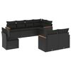 vidaXL Garden Sofa Set Black