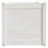 vidaXL Garden Planter White Solid pinewood Medium Garden Planter